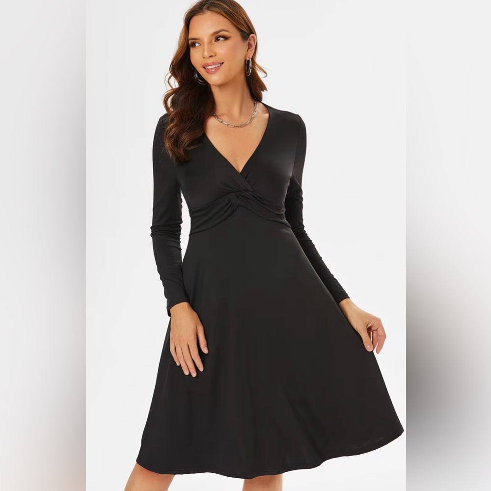 Velvet Little Black Dress, Sz L